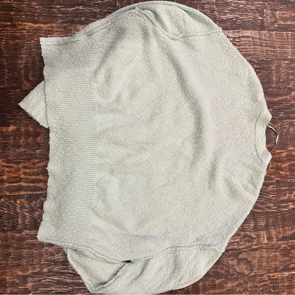 Free People Mint Green Bouclé Button-Up Cardigan - Picture 5 of 8